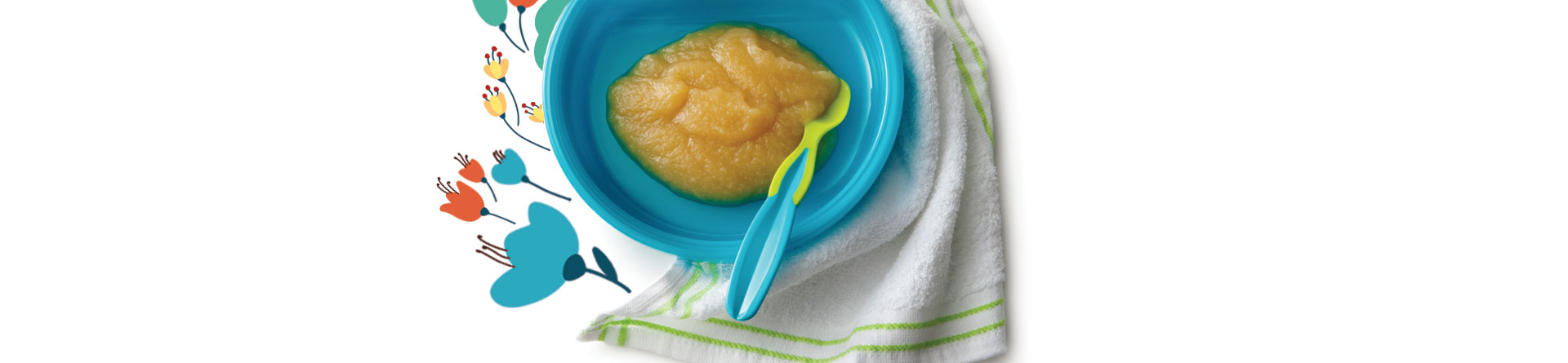 Baby food puree in bowl