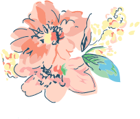 Colorful watercolor flower illustration