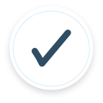 Checkmark inside a white circular background
